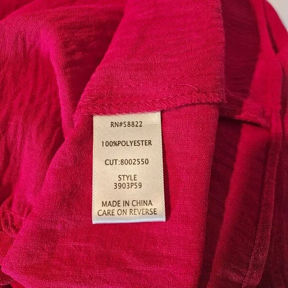 Max Studio Women's Red Dress Sleeveless Tiered Casual Summer Tassels Boho Small - Picture 11 of 11